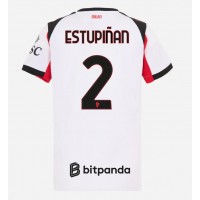 AC Milan Pervis Estupinan #2 Vonkajší Ženy futbalový dres 2025-26 Krátky Rukáv